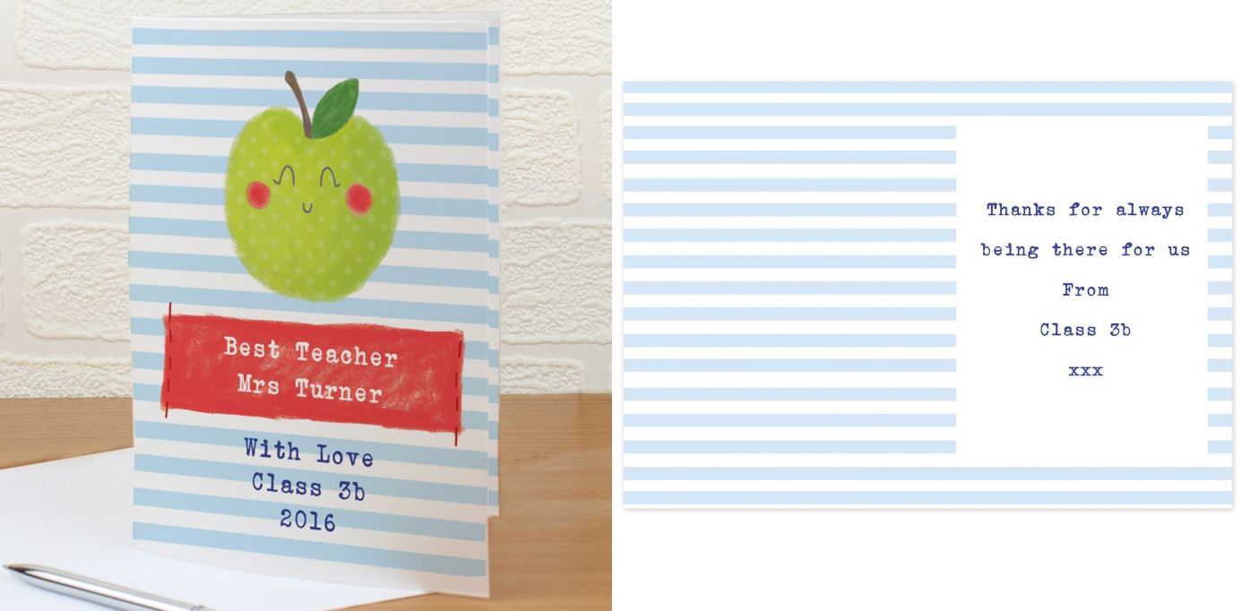 Thank You Teacher personalised gift card | from PhotoFairytales