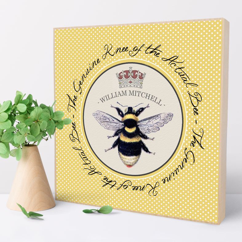 Bee's Knees | Custom made wooden freestanding sign, handmade gift by PhotoFairytales