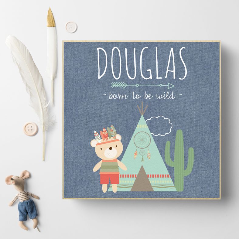 Personalised Wooden Picture Blocks for baby or child | personalised nursery decor, child's bedroom decor | handmade freestanding - from PhotoFairytales