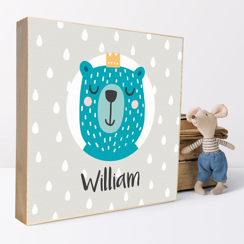 Personalised Wooden Picture Blocks for baby or child | personalised nursery decor, child's bedroom decor | handmade freestanding - from PhotoFairytales
