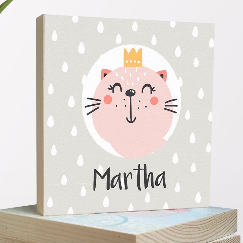 Personalised Wooden Picture Blocks for baby or child | personalised nursery decor, child's bedroom decor | handmade freestanding - from PhotoFairytales