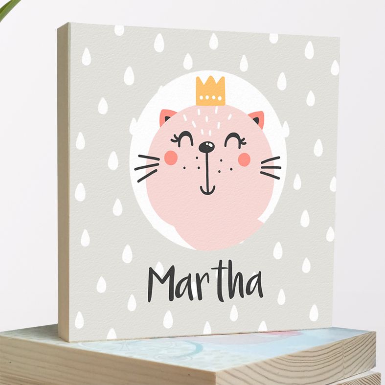 Personalised nursery decor | wooden picture blocks from PhotoFairytales