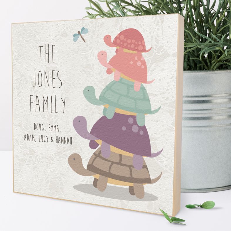 Personalised Wooden Picture Blocks | handmade freestanding wooden shelf blocks, beautifully illustrated - PhotoFairytales