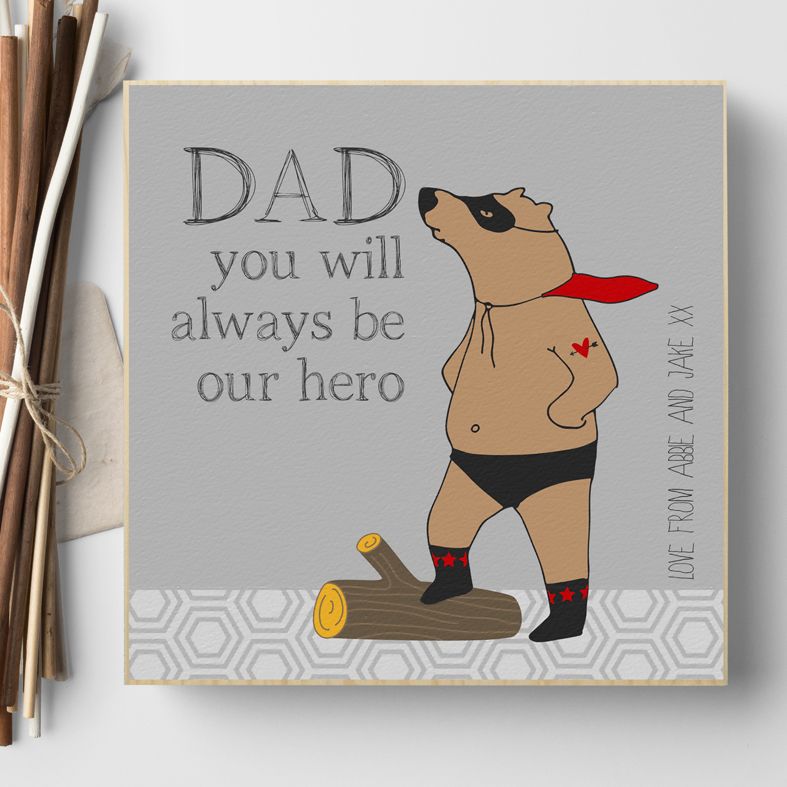 Personalised Father's Day Gifts, free UK delivery - Personalised Wooden Freestanding Picture Blocks from PhotoFairytales