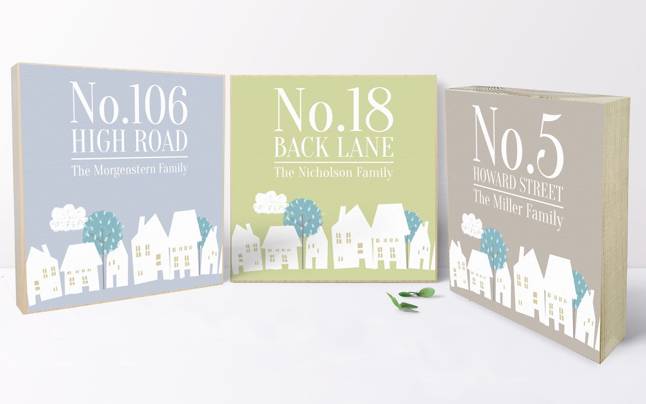 Personalised new home gift | Personalised wooden picture blocks | freestanding handcrafted picture blocks | PhotoFairytales