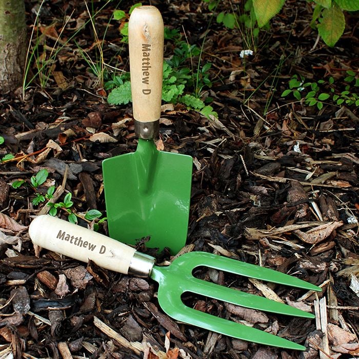 Personalised Garden Fork and Trowel Set | PhotoFairytales | gift for gardeners