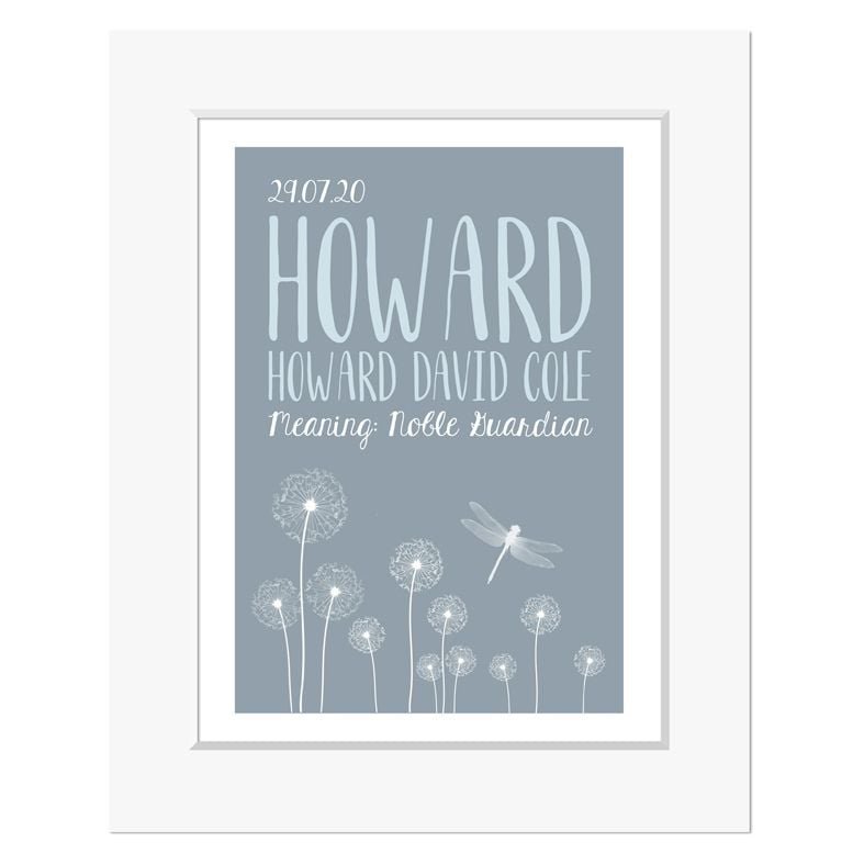 Dandelion personalised meaning of name christening gift