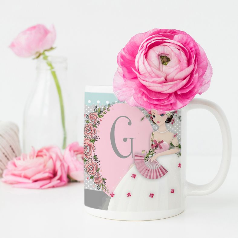 Princess personalised mug gift | beautifully illustrated and customised mug, created to order, from PhotoFairytales #personalisedmug