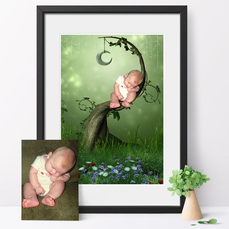 Fairytale Fantasy Photo Portraits | personalised fairy baby photo gift | from PhotoFairytales