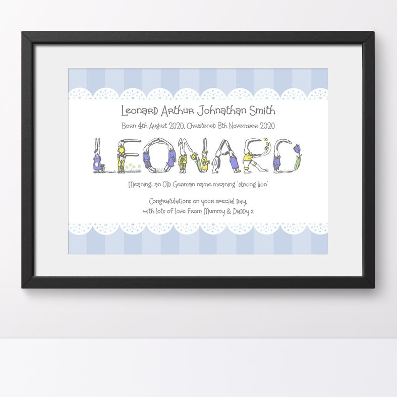 Bunny name meaning nursery baby print