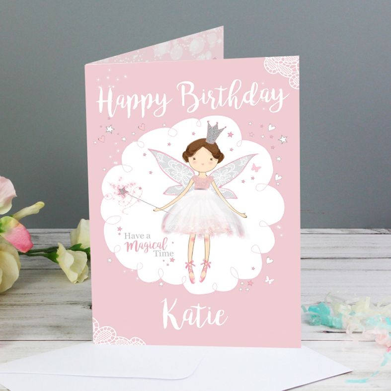 Fairy Princess personalised greeting card