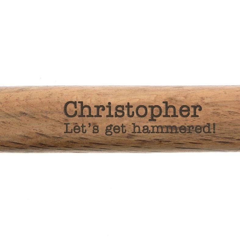 Personalised Wooden Hammer | engraved message, made to order, personalised DIY gift from PhotoFairytales