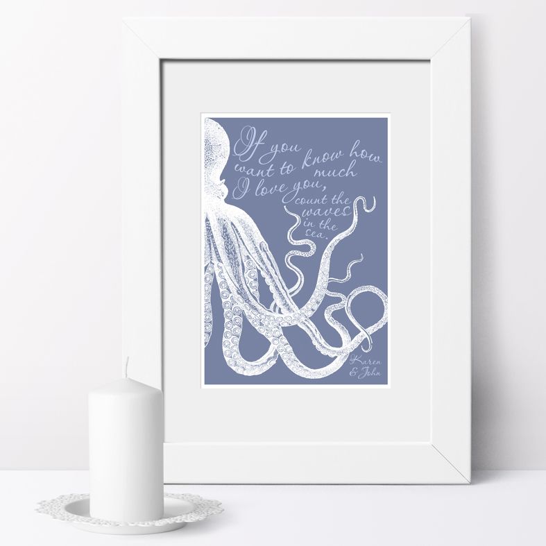 Personalised Waves in the Sea print | romantic Valentine or anniversary gift from PhotoFairytales