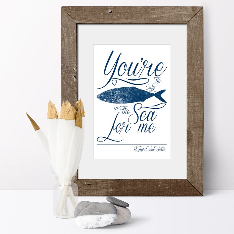 Personalised Only Fish in the Sea print | romantic Valentine or anniversary gift from PhotoFairytales