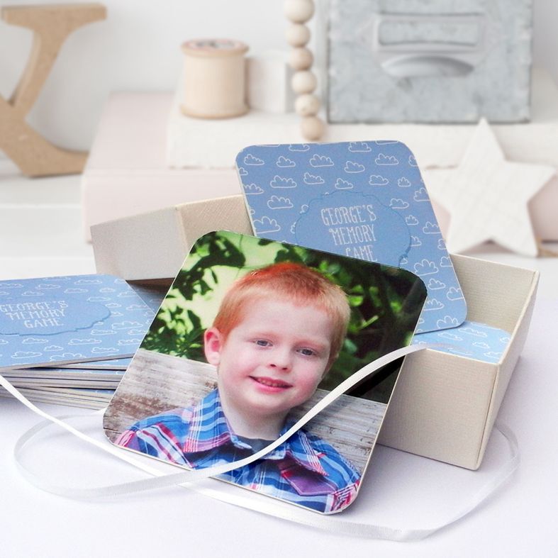 Handmade Personalised Memory Card Game | unique custom bespoke gift for young child from PhotoFairytales