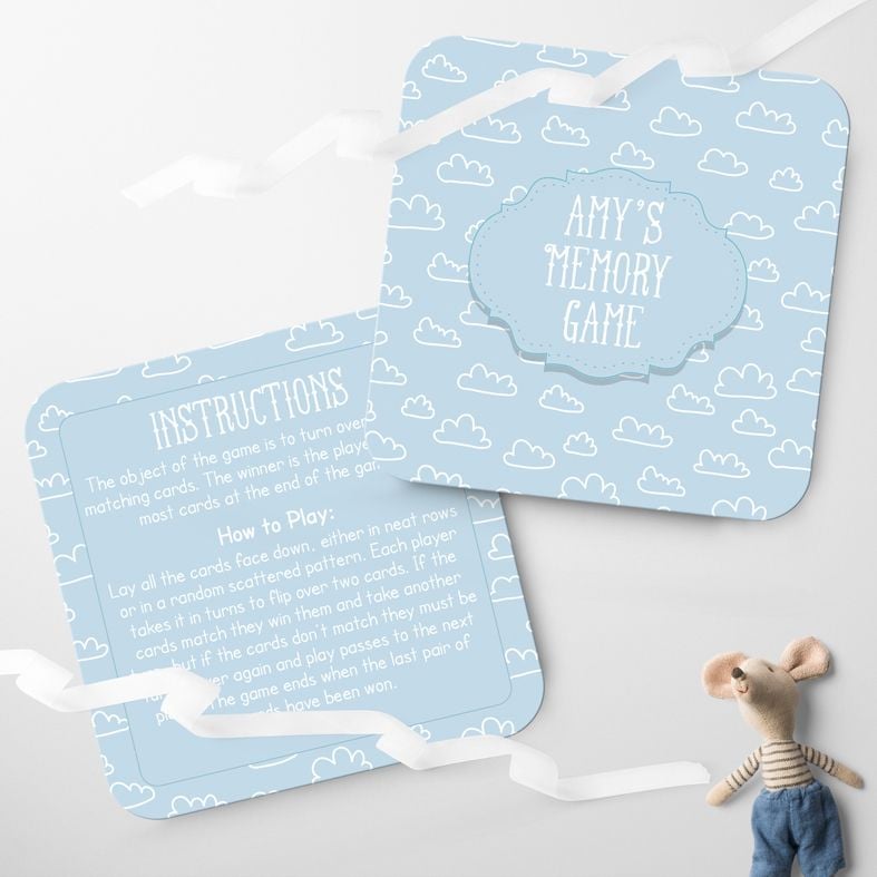 Handmade Personalised Memory Card Game | unique custom bespoke gift for young child from PhotoFairytales