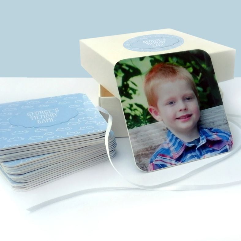 Handmade Personalised Memory Card Game | unique custom bespoke gift for young child from PhotoFairytales