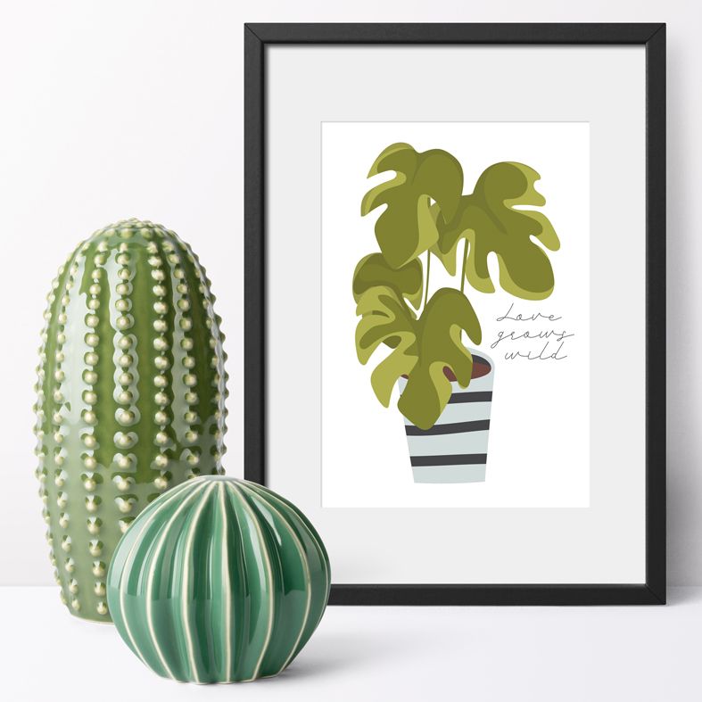 Love Grows Wild houseplant art print | made to order wall art from PhotoFairytales