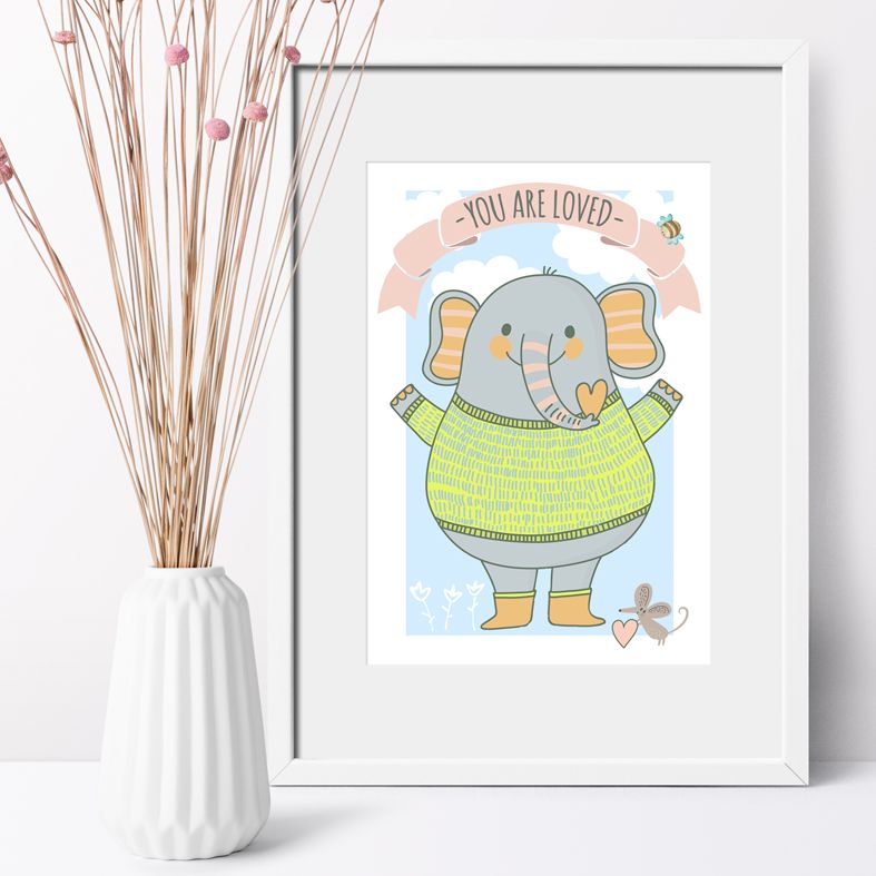 You Are Loved nursery art print | made to order wall art from PhotoFairytales