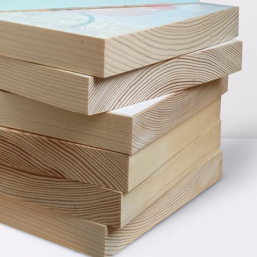 Personalised Wooden Picture Blocks | handmade freestanding wooden shelf blocks, beautifully illustrated - from PhotoFairytales