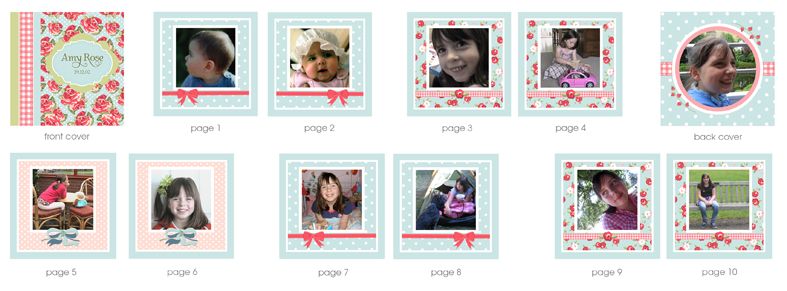 Personalised Photo Albums | Old Rose design, handmade pocket sized keepsake photo album from PhotoFairytales