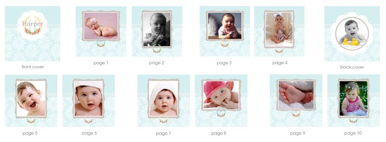 Personalised Photo Albums | Floral design, handmade pocket sized keepsake photo album from PhotoFairytales