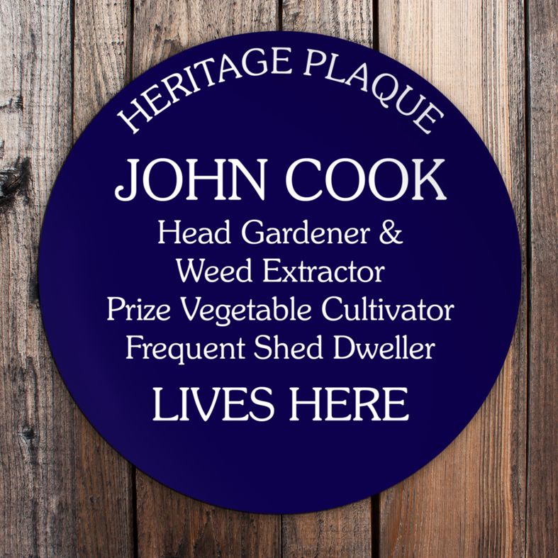 Personalised Heritage Blue Plaques with any wording | give them the recognition they deserve with their own personalised blue plaque! Mimics the iconic plaques on the houses of the famous, handmade to order, free P&P - from PhotoFairytales.