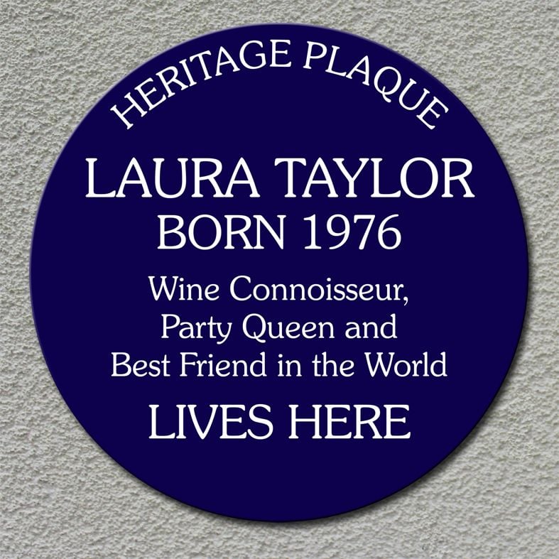 Personalised Heritage Blue Plaques with any wording | give them the recognition they deserve with their own personalised blue plaque! Mimics the iconic plaques on the houses of the famous, handmade to order, free P&P - from PhotoFairytales.