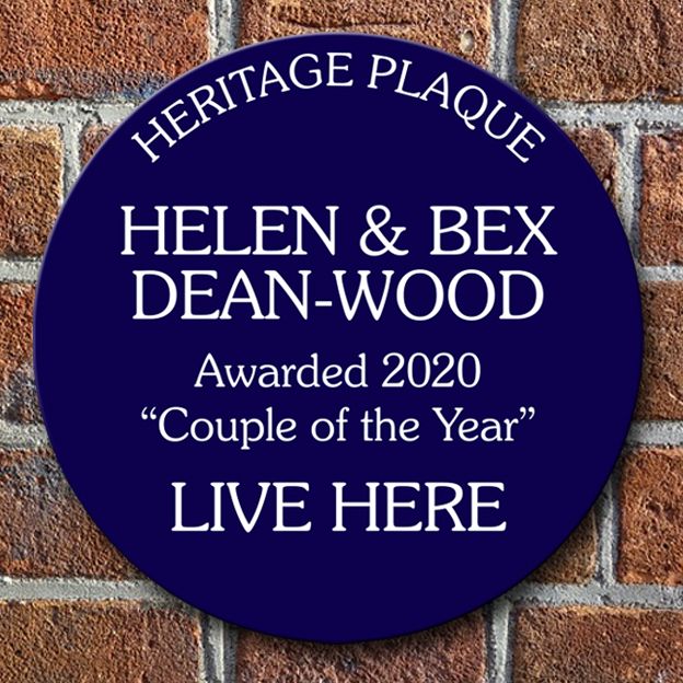 Personalised Heritage Blue Plaques with any wording | give them the recognition they deserve with their own personalised blue plaque! Mimics the iconic plaques on the houses of the famous, handmade to order, free P&P - from PhotoFairytales.