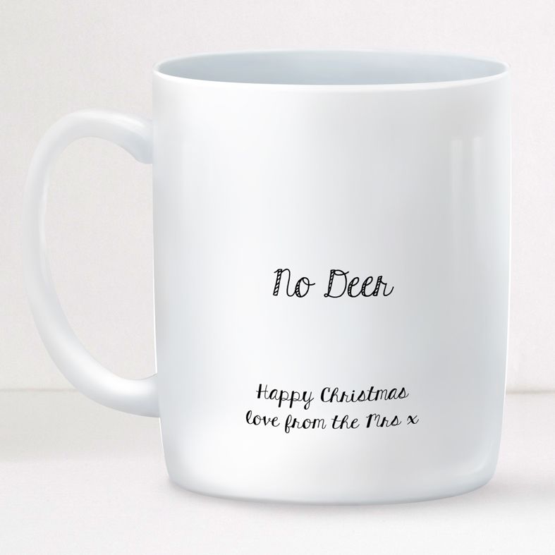 Yes Deer personalised mug gift  | beautifully illustrated and customised mug, created to order, from PhotoFairytales #anniversarygift #valentinegift