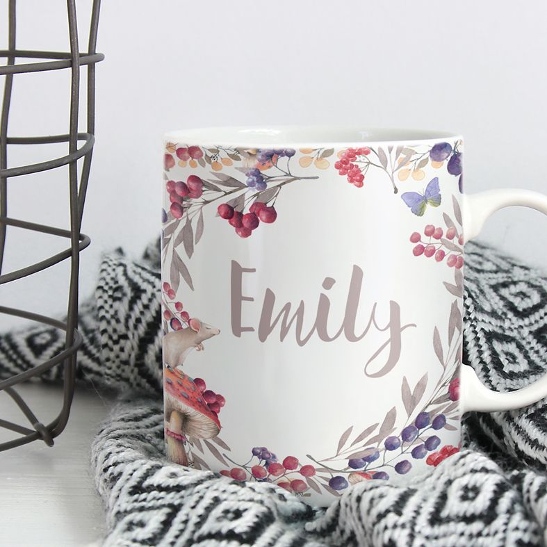 Berries personalised mug gift | beautifully illustrated and customised mug, created to order, from PhotoFairytales #personalisedmug