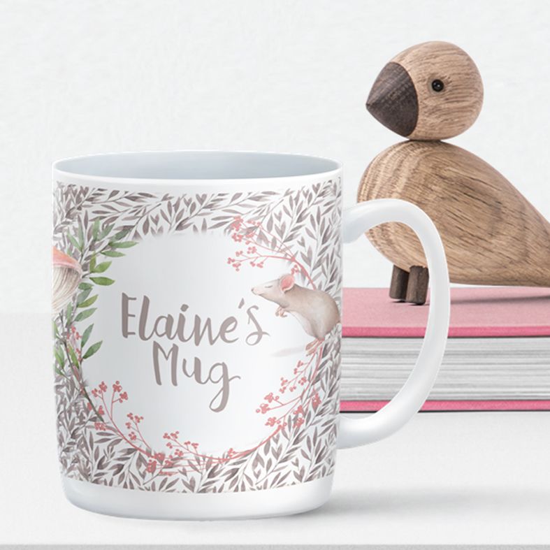 Little Mouse personalised mug gift | beautifully illustrated and customised mug, created to order, from PhotoFairytales #personalisedmug