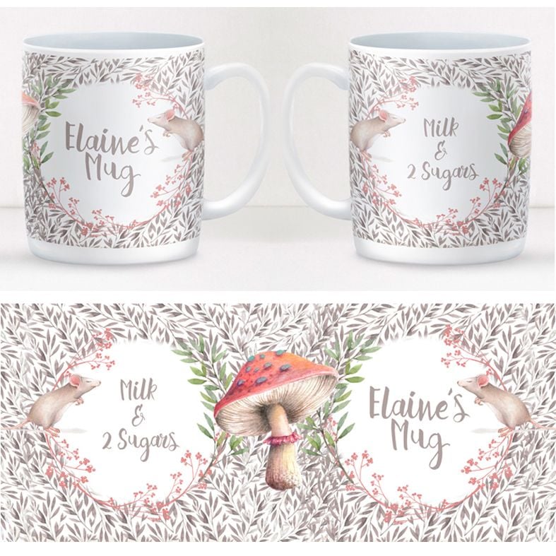 Little Mouse personalised mug gift | beautifully illustrated and customised mug, created to order, from PhotoFairytales #personalisedmug