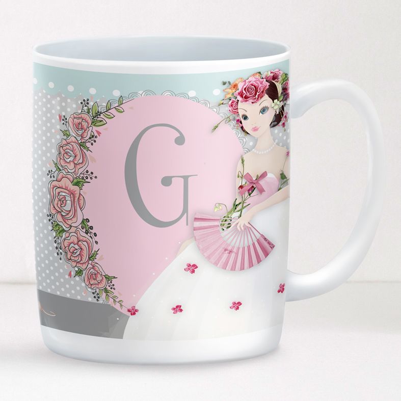 Princess personalised mug gift | beautifully illustrated and customised mug, created to order, from PhotoFairytales #personalisedmug