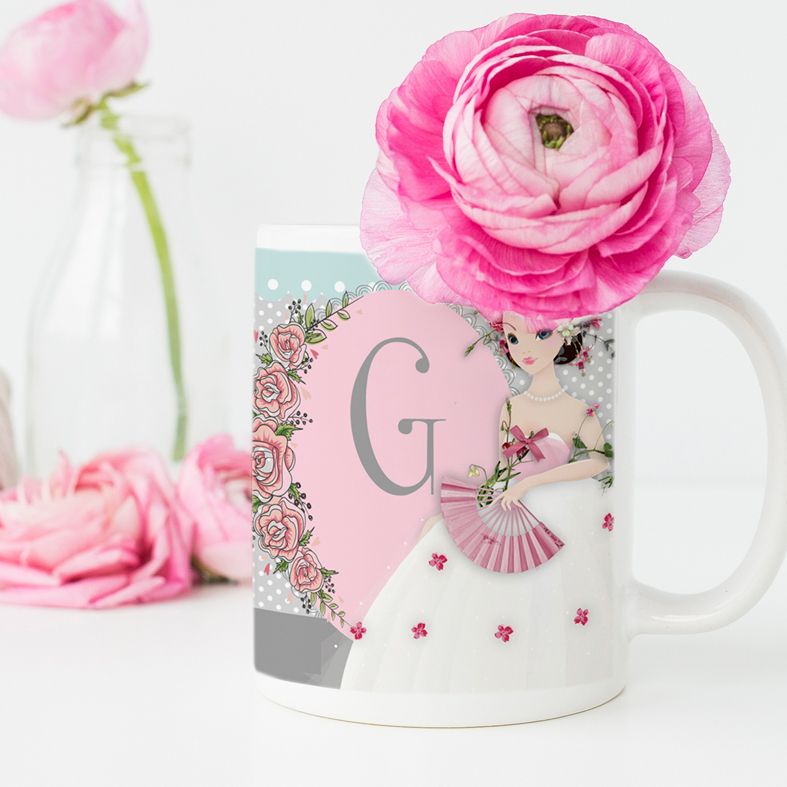 Princess personalised mug gift | beautifully illustrated and customised mug, created to order, from PhotoFairytales #personalisedmug