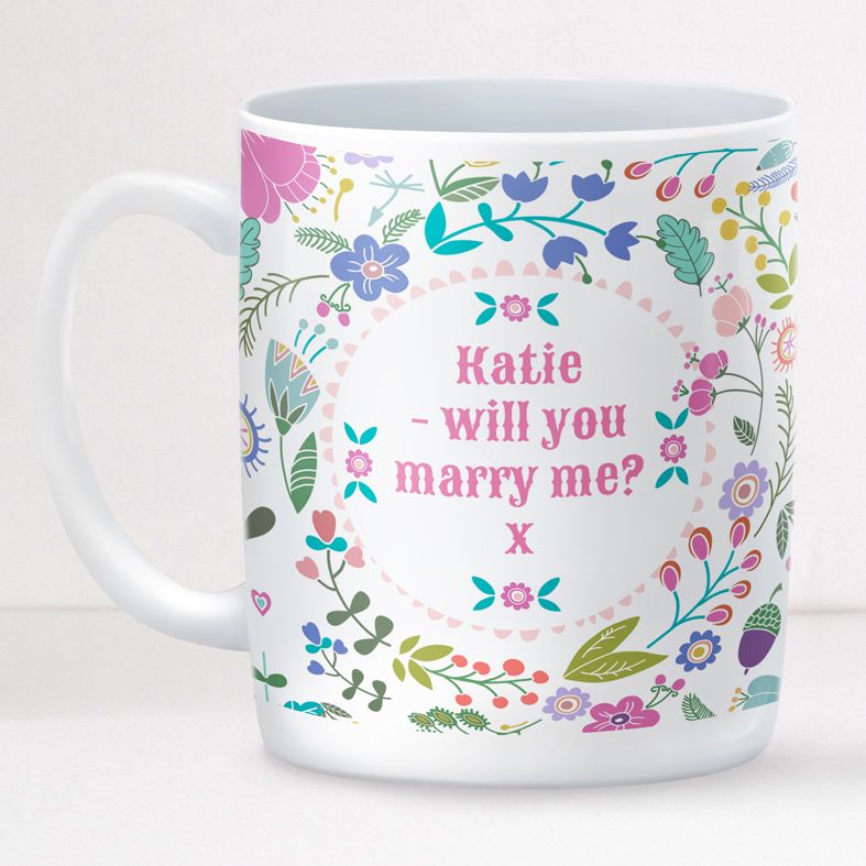 Summer of Love personalised mug gift | beautifully illustrated festival style customised mug with boho style and hippie chic, created to order, from PhotoFairytales #personalisedmug