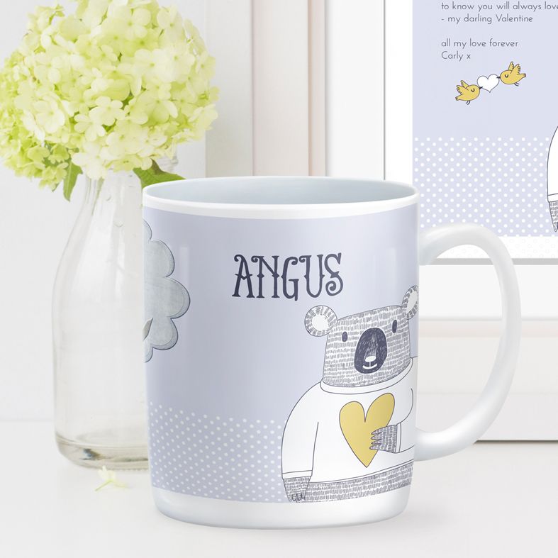 Love Bear personalised mug gift | beautifully illustrated and customised mug, created to order, from PhotoFairytales #personalisedmug