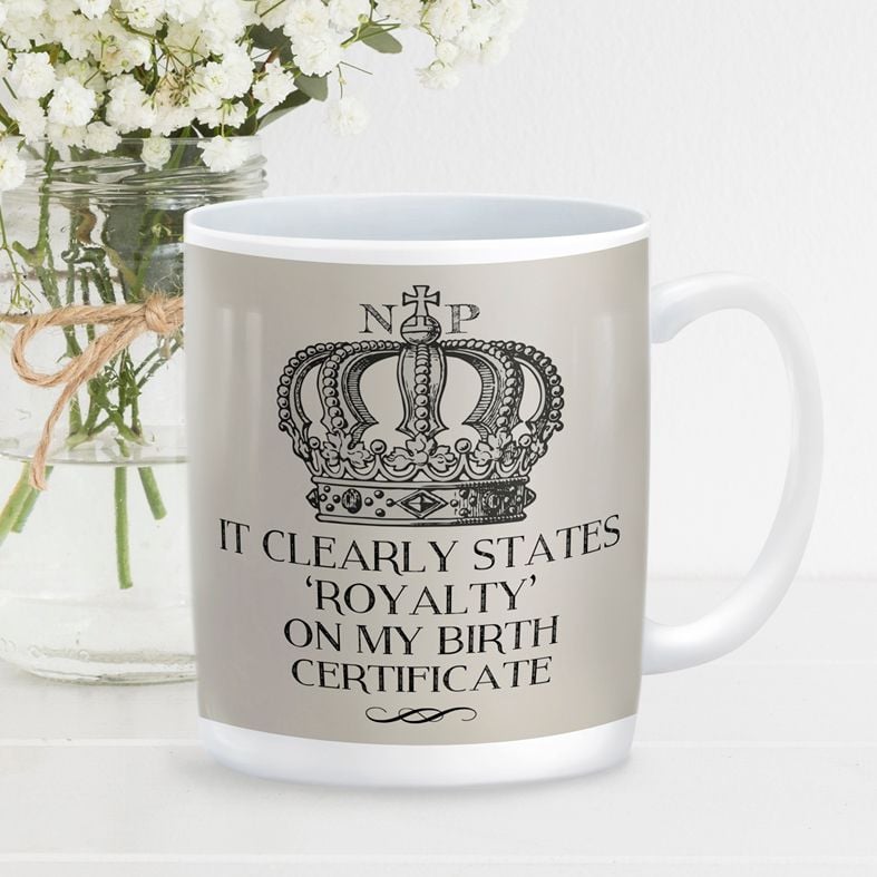 Royalty personalised mug gift  | beautifully illustrated and customised mug, created to order, from PhotoFairytales #personalisedmug #royal