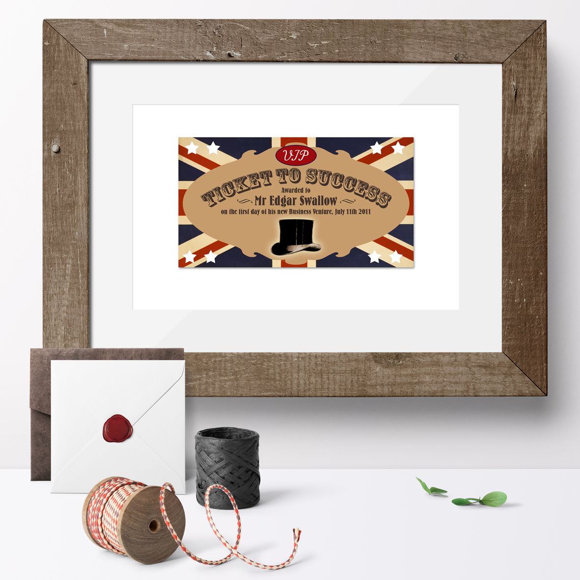 Personalised Ticket to Success print | keepsake gift, unique personalised wall art, from PhotoFairytales 