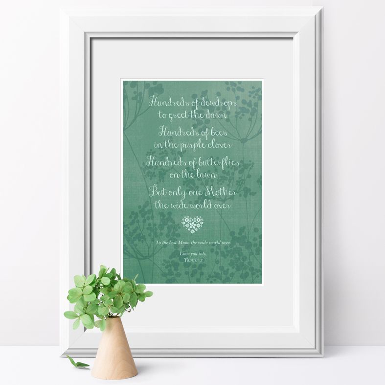Mother's Day Personalised Prints | thoughtful and sweet, these custom personalised prints will make your Mum's day! Perfect for a birthday or Mother's Day, from PhotoFairytales #mothersdaygift #giftformum #mumgift