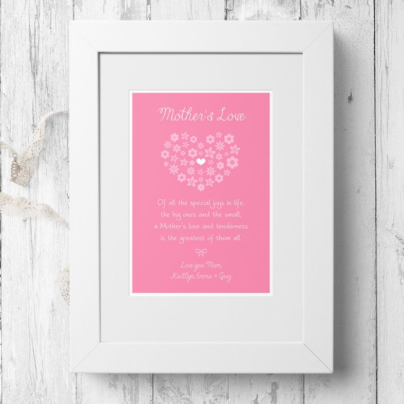 Mother's Day Personalised Prints | thoughtful and sweet, these custom personalised prints will make your Mum's day! Perfect for a birthday or Mother's Day, from PhotoFairytales #mothersdaygift #giftformum #mumgift