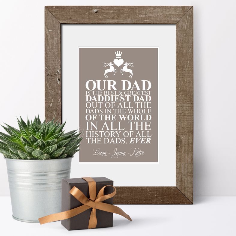 Personalised Photo Picture Frame The Worlds Best Dad Grandad Fathers Day Gift 