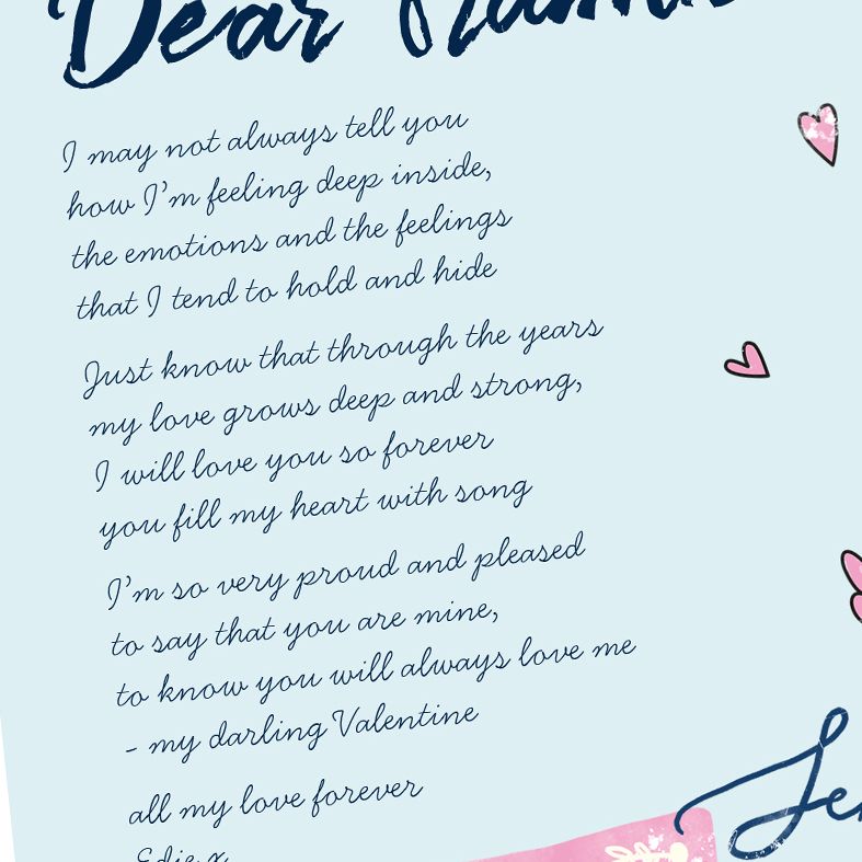 Personalised Love Letter Poem Art Print| custom designed love poem print. Keep the featured love poem or request your own special wording, poetry or song lyrics. A truly thoughtful and touching romantic gift idea, from PhotoFairytales #personalisedpoem #personalisedvalentine #poemprint