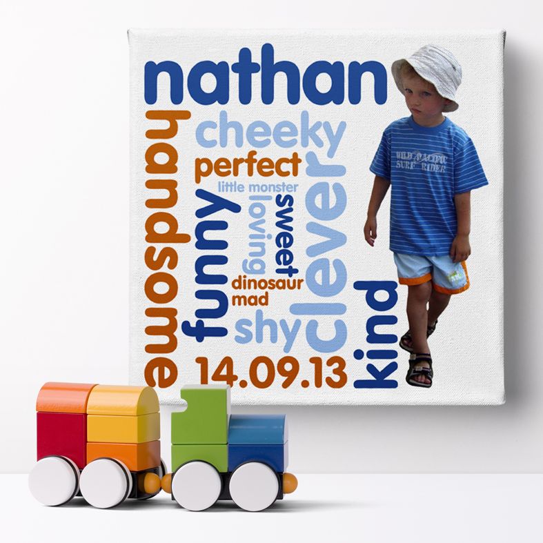 Personalised Baby Canvas Print | personalised 1st year baby gift from PhotoFairytales