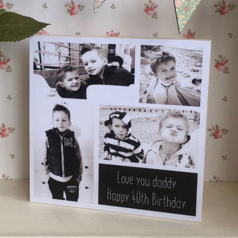 Handmade wooden Storyboard Photo Blocks: freestanding solid wood, personalised with your photos & wording | PhotoFairytales