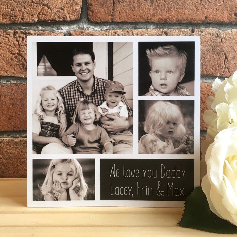Handmade wooden Storyboard Photo Blocks: freestanding solid wood, personalised with your photos & wording | PhotoFairytales