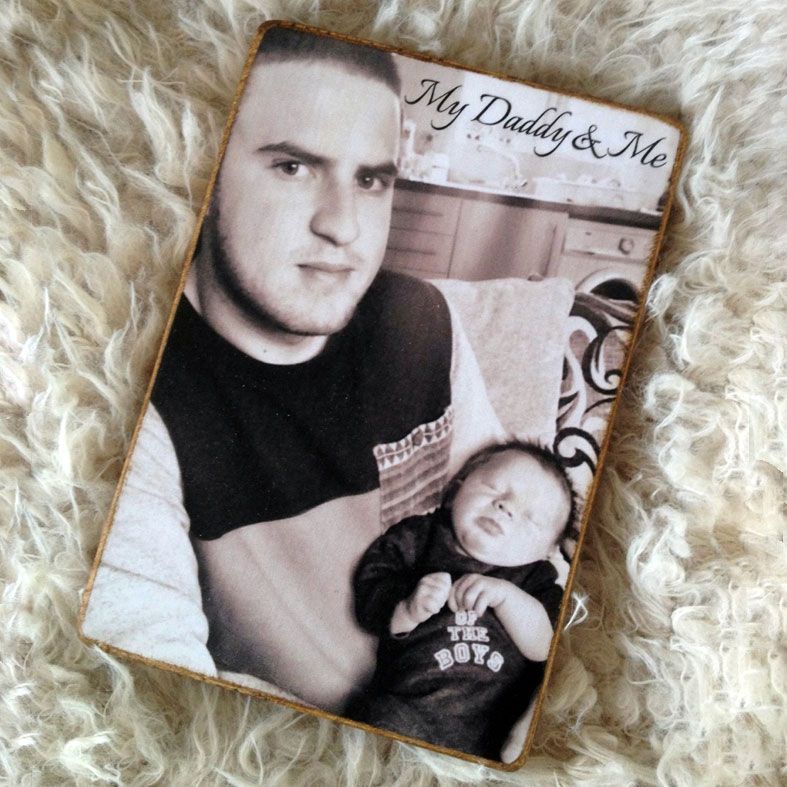Personalised Father's Day Gifts, free UK delivery - Wooden Photo Blocks, handmade featuring your own photos | PhotoFairytales