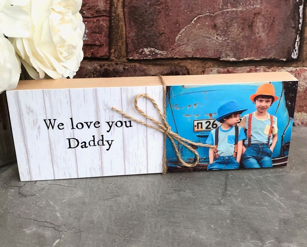 Handade Wooden Photo Message Blocks | personalised with your photo and any wording, PhotoFairytales