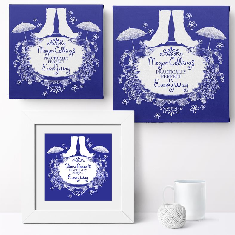 Practically Perfect Personalised Print | Custom Canvas and Art Prints for Her, PhotoFairytales