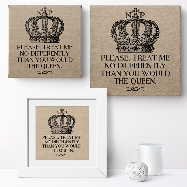 Personalised Queen Print | Custom Canvas and Art Prints for Her, PhotoFairytales #mothersdaygift
